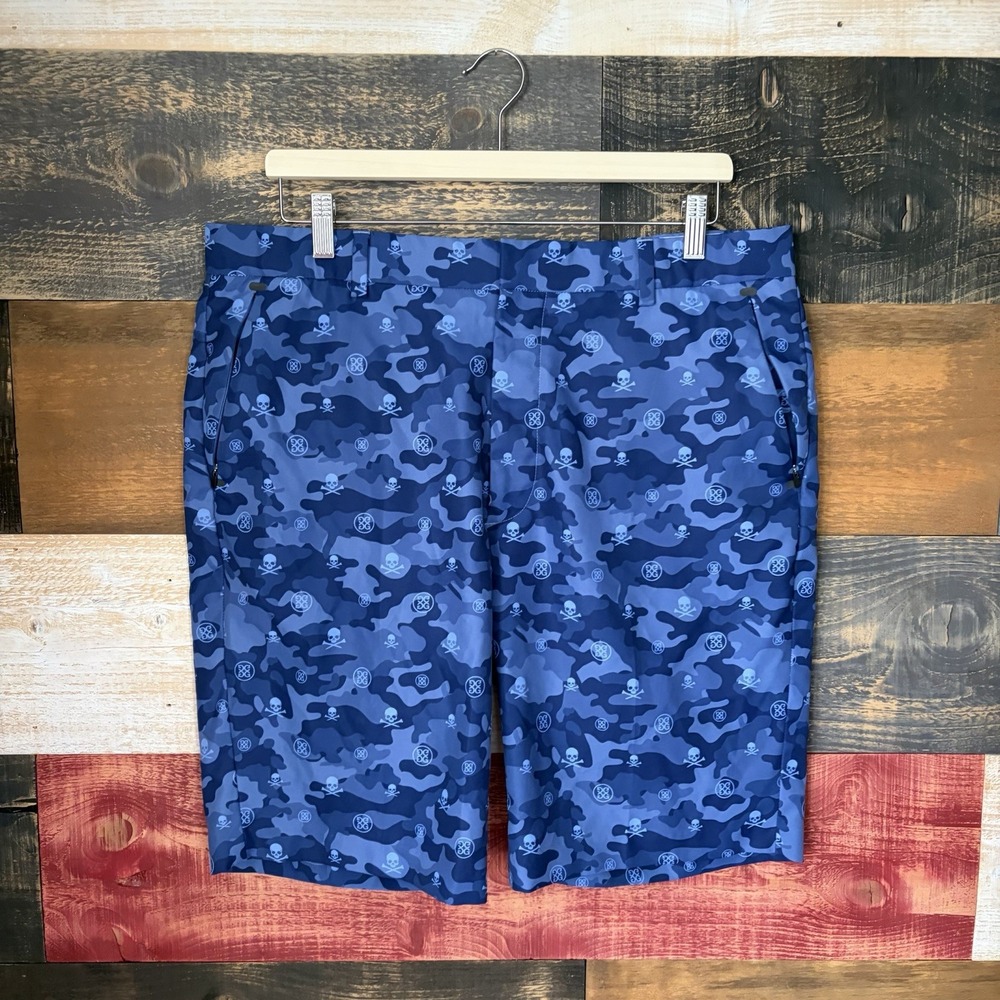 G Fore Men’s Shorts Skull Camo Blue Size 36 Golf